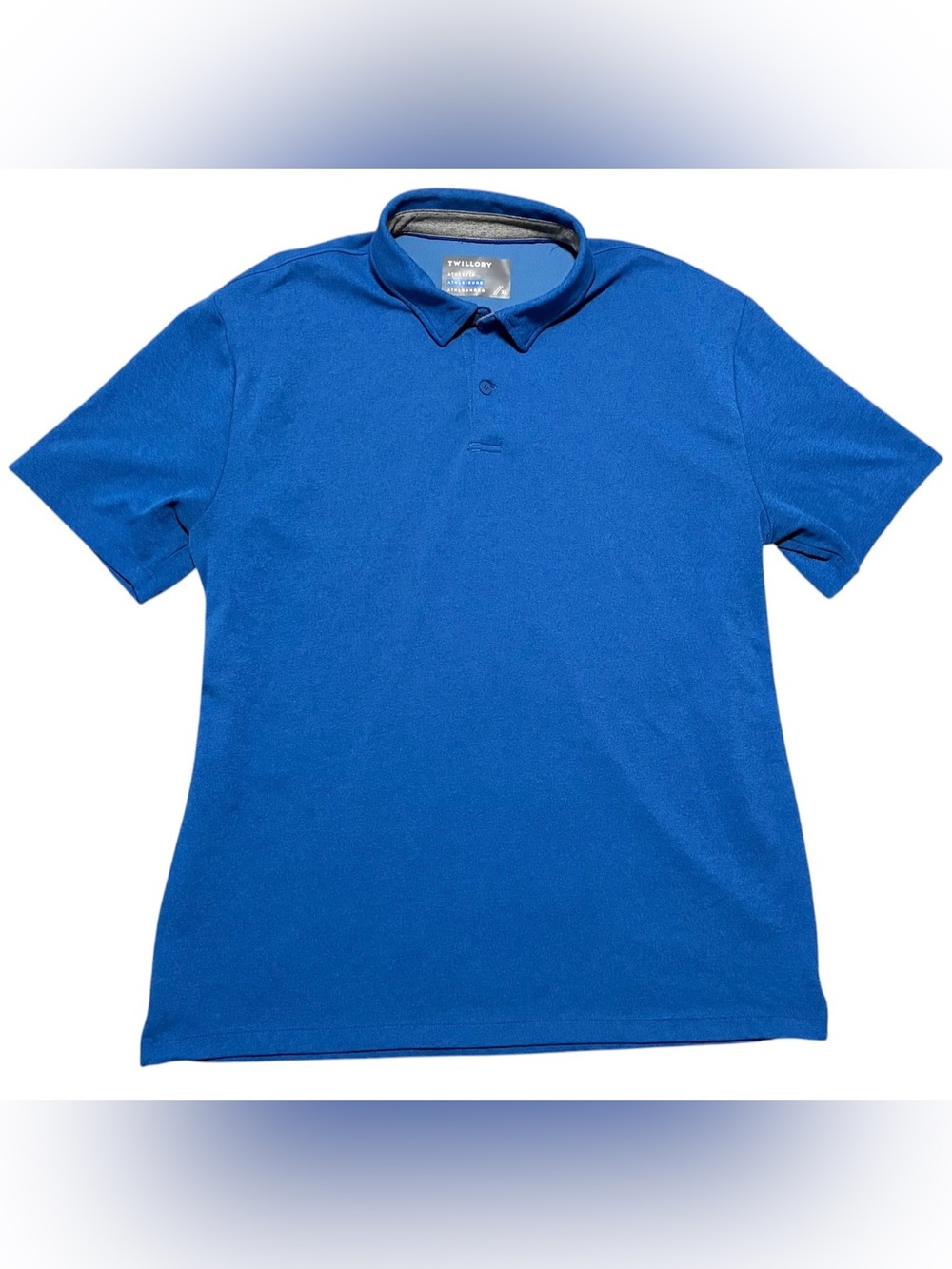 Twillory Short Sleeve Performance Tailored Fit Polo Blue Size XL